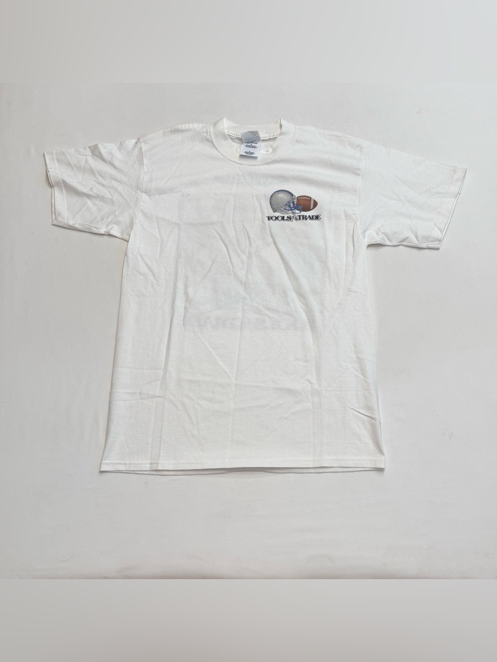 Vintage 90s Joe Blow Football Tools of the Trade White Graphic Tee Men's Large